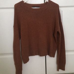 Rust/brick cropped sweater
